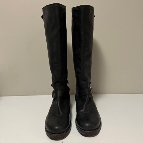 Frye Veronica Slouch Leather Tall Riding Boots US 11 - Picture 2 of 16